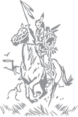 Native American Warrior Riding a Horse