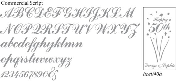 Commercial Script Font for Stencils