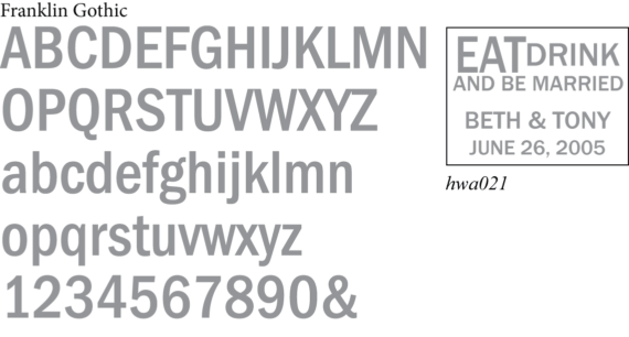 Franklin Gothic Font for Stencils