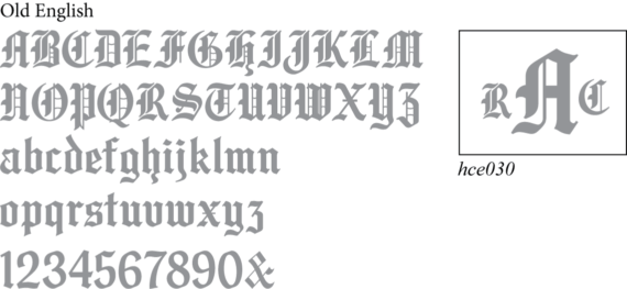Old English Font for Stencils