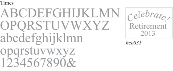 Times Font for Stencils