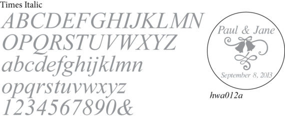 Times Italic Font for Stencils