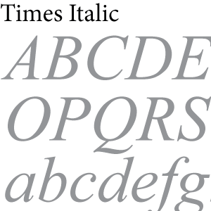 Times Italic Font for Stencils | Pre-cut Patterns