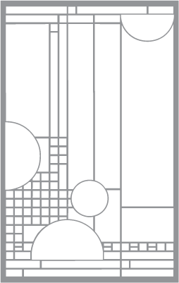 Grid Design with Circles and Squares at Bottom