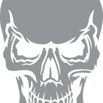 Skull with Angry Expression