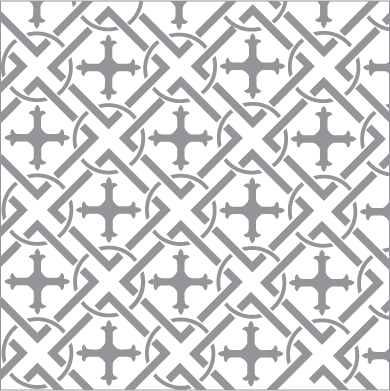 Pattern with Diagonals, Circles and Crosses