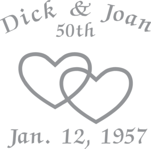 Double Heart Wedding Graphic - Pre-cut Patterns